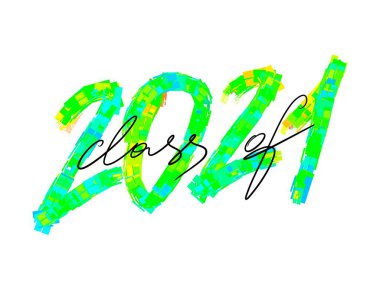 2021 sınıfı el yazısı tipografi. Eğitim. Öğrenciler 2021 sınıfı.