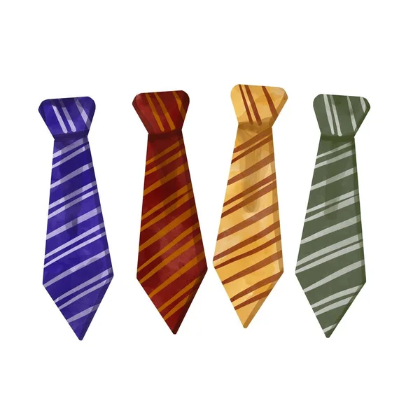 Tie in green, blue, yellow and red. school of magic — Stock Photo, Image