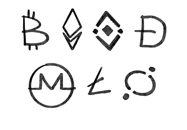 Bitcoin ikon underteckna betalning symbol. Kryptovaluta logotyp. Enkel illustration — Stockfoto