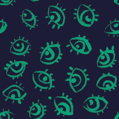 Açık gözlerle çizilmiş kusursuz bir desen. Modern web sitesi arkaplanı, duvar kağıdı, tekstil baskı tasarımı. Asgari İskandinav tarzı