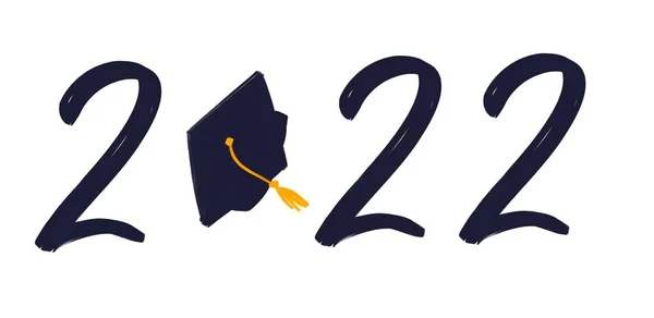 Klas van 2022 handgeschreven typografie. Onderwijs. Studenten 2022 klas — Stockfoto