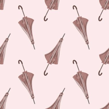 Suluboya gül şemsiyeleri pürüzsüz desen. Gül arkaplanı 