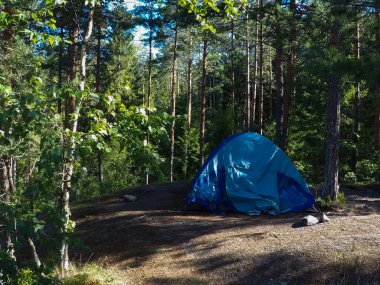 Ormandaki mavi çadır