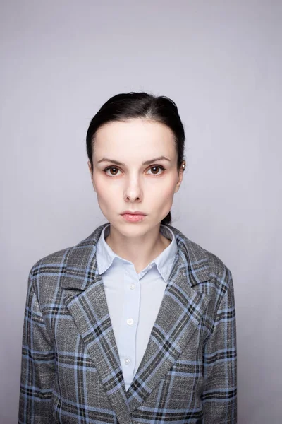 Trabalhador Escritório Mulher Terno Gaiola — Fotografia de Stock