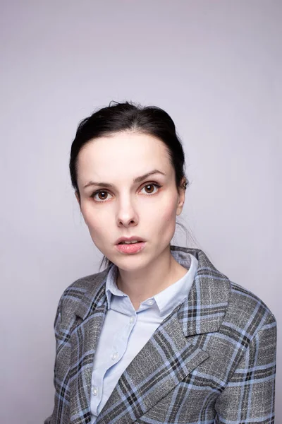 Trabalhador Escritório Mulher Terno Gaiola — Fotografia de Stock