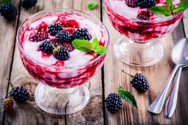 blackberry ve nane yoğurt parfe