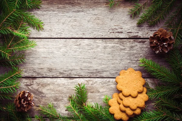 Honningkager Cookie på julen baggrund - Stock-foto