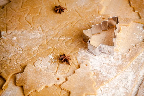 Cuocere biscotti di Natale — Foto Stock