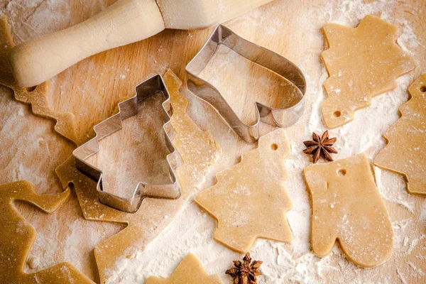 Cuocere biscotti di Natale — Foto Stock