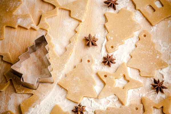 Baking christmas cookies — Stock Photo, Image