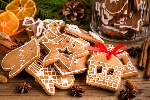 Biscoitos de gengibre Natal — Fotografia de Stock