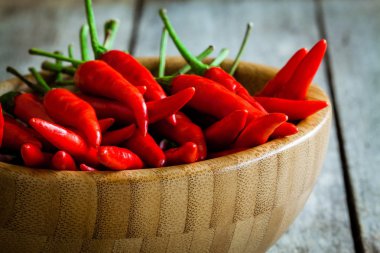 bir kase closeup kırmızı sıcak biber 