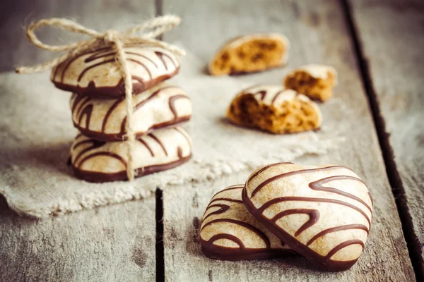 Lebkuchenherz am Valentinstag — Stockfoto