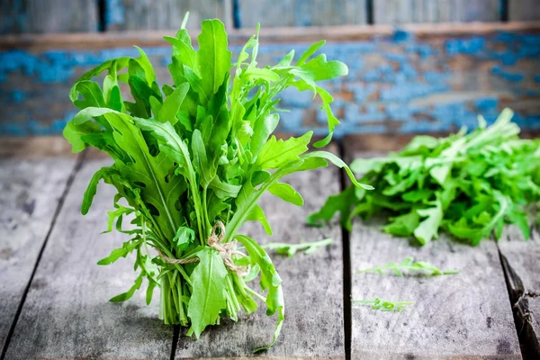 Grupo de arugula orgânica — Fotografia de Stock