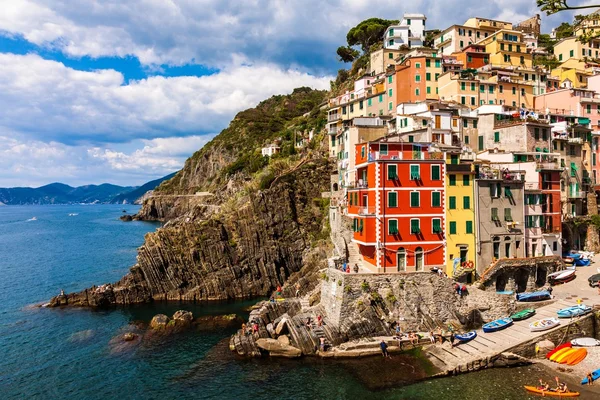 Riomaggiore dorp, cinque terre — Stockfoto