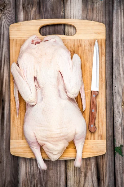 Pato crudo entero listo para cocinar —  Fotos de Stock