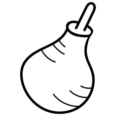 Lavman için şırınga, boyama kitabı, izole nesne, siyah ve beyaz, vektör tıbbi karalamalar