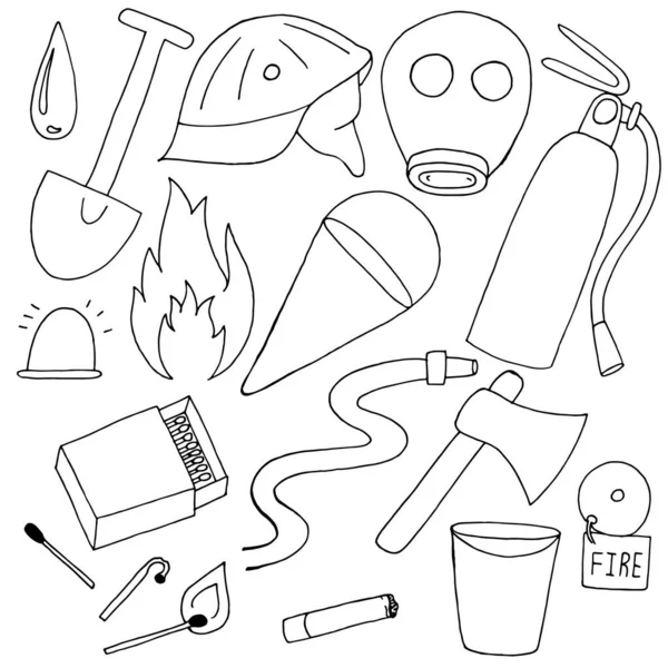 doodle couleur d alarme incendie images vectorielles vecteurs libres de droits depositphotos coloriage tulipe