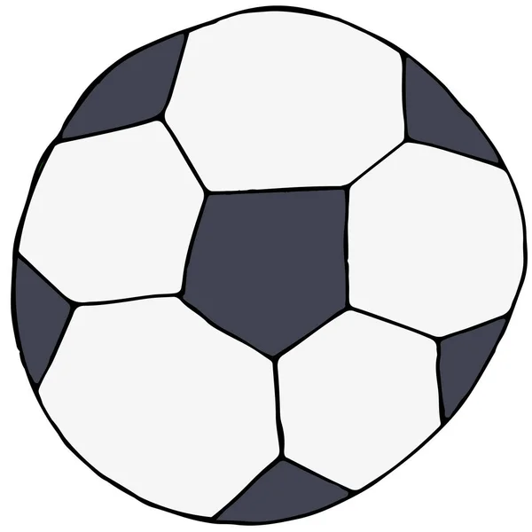 Bola Futebol Equipamentos Esportivos Ilustração Vetorial Cor Estilo Doodle Com — Vetor de Stock