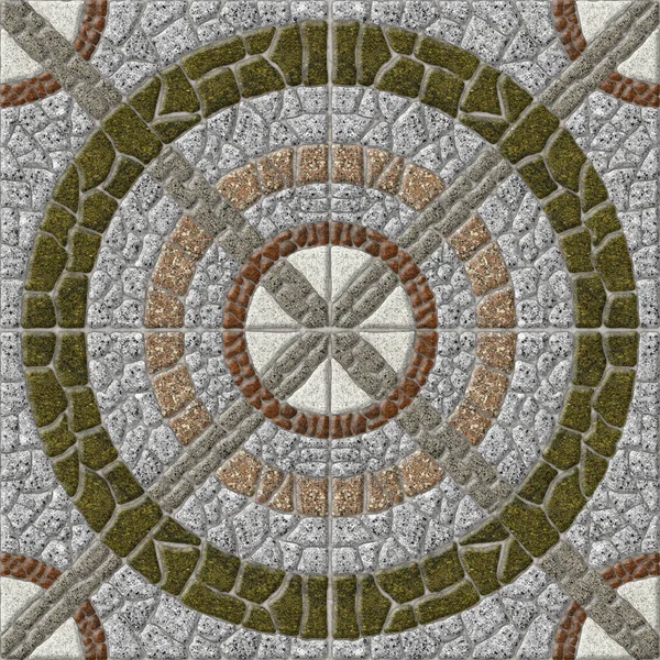 Mosaic Made Natural Granite Decorative Stone Tiles Element Interior Design — Stock Photo, Image