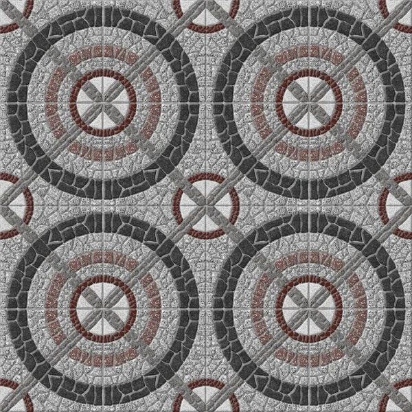 Decorative Stone Tiles Natural Granite Mosaic Element Interior Design Floor — Stock Photo, Image