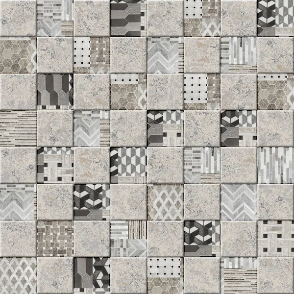 Mermer desenli duvar fayansları. Taş mozaik. Duvarların tasarımı için bir element. Duvar kağıdı arkaplan dokusu