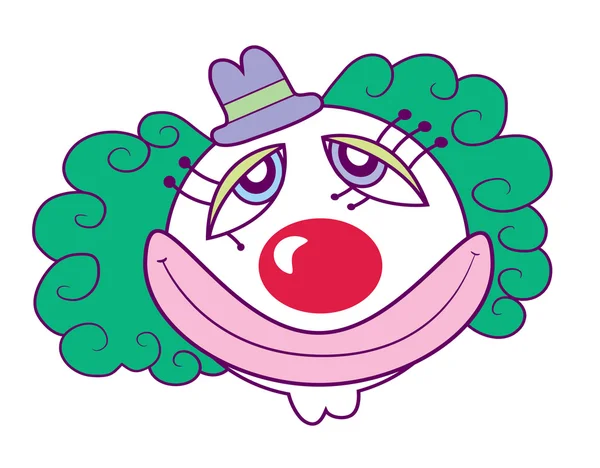 Illustrations vectorielles de dessins animés drôle clown — Image vectorielle