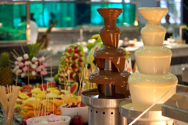 Chocolate fondue — Stock Photo, Image