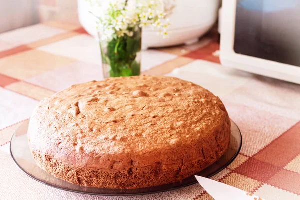 Zeer Smakelijke Chocoladekoekje Close Een Luchtkoekje — Stockfoto