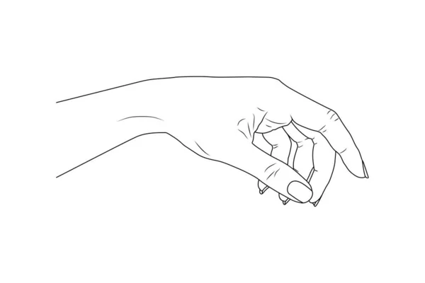 Мультфильм Руки Изолированы Белом Фоне Вектор Иллюстрация — стоковый вектор