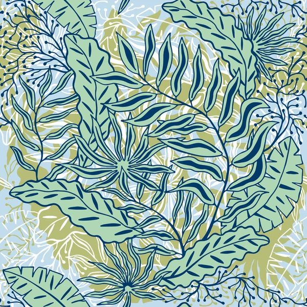 Çiçeklerle kusursuz desen. Vektör arkaplanı