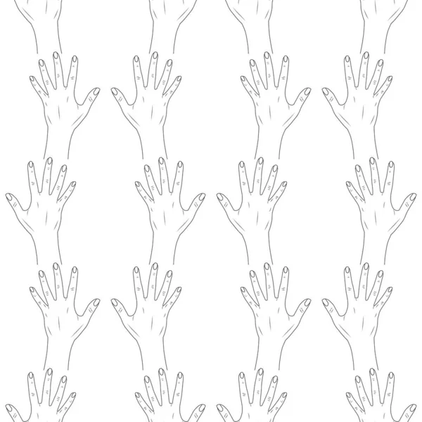 Cartoon Hands Isolated White Background Vector Illustration — Stock Vector