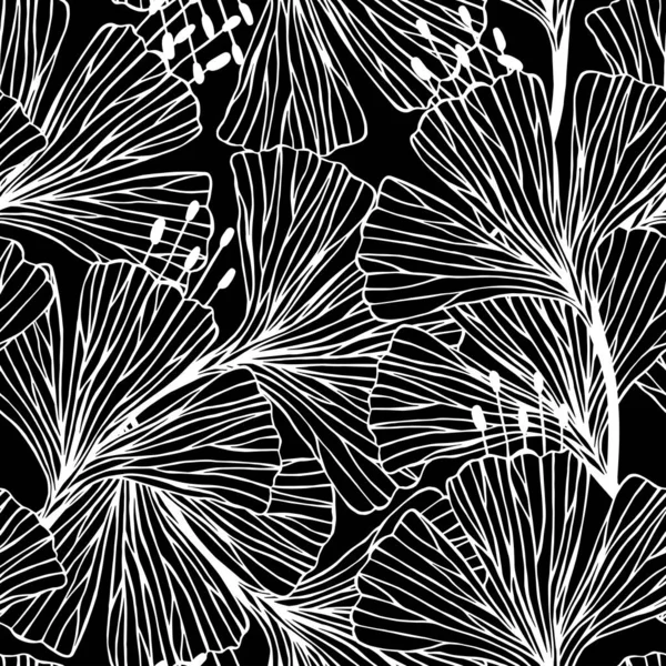 Çiçeklerle kusursuz desen. Vektör arkaplanı