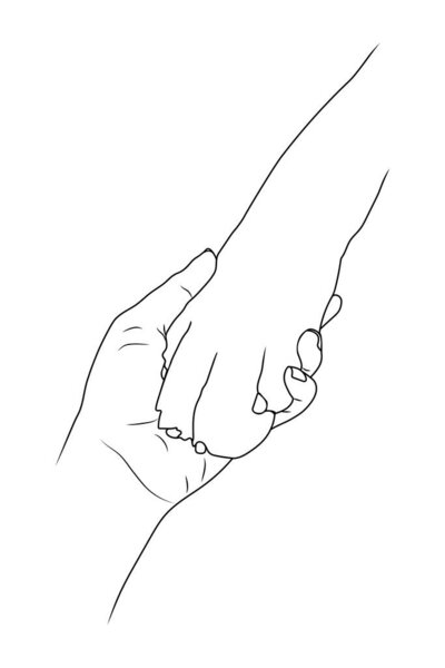 vector illustration of human hand shaking animal paw, Friendship between human and animals 