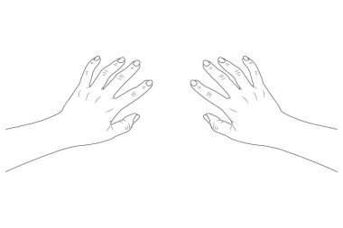 İnsan eli vektör illüstrasyonu