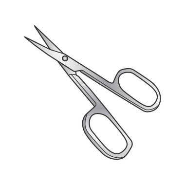 Manikür için makas. Vektör hisse senedi çizimi E10. Özet.