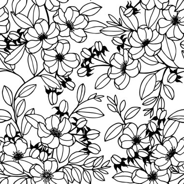 Kusursuz çiçek deseni. Vektör hisse illüstrasyonu 10 puan.