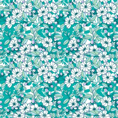 Kusursuz çiçek deseni. Vektör hisse illüstrasyonu 10 puan.