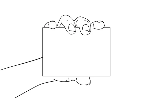 一只女手拿着一张空白的纸 矢量股票说明页10 — 图库矢量图片