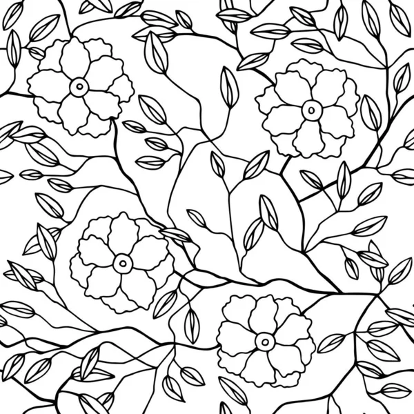 Nahtloses Blumenmuster Vektor Stock Illustration Folge — Stockvektor