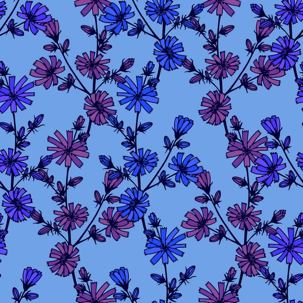 Nahtloses Blumenmuster Vektor Stock Illustration Folge — Stockvektor
