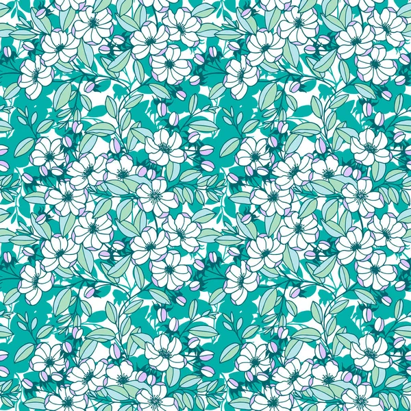 Motif Floral Sans Couture Illustration Vectorielle Eps — Image vectorielle