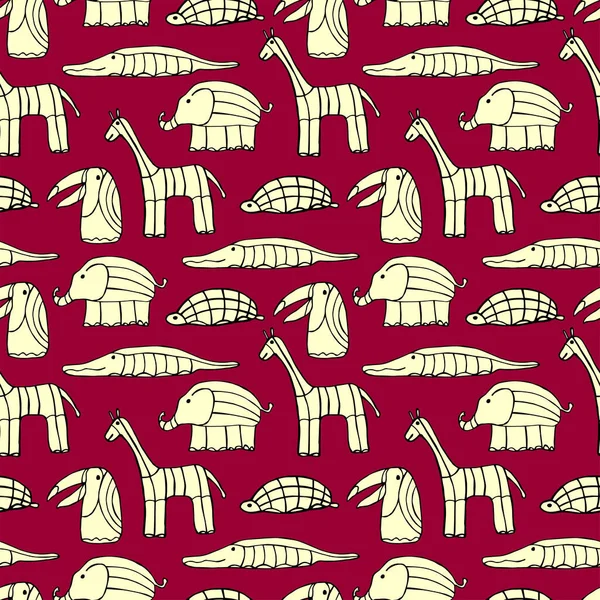 Elle çizilmiş şemsiyeli kusursuz desen. vektör illüstrasyonu.