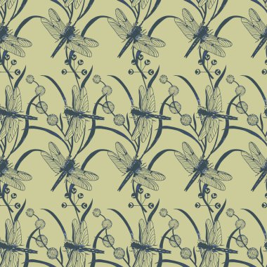 Tesisteki kusursuz yusufçuklar. El çiziminin vektör çizimi. eps10