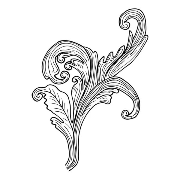 Vektor Handgezeichnete Illustration Mit Floralen Elementen — Stockvektor
