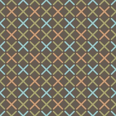 Kusursuz geometrik haç deseni, nakış. Retro tarzı. Stok vektör illüstrasyonu eps10.