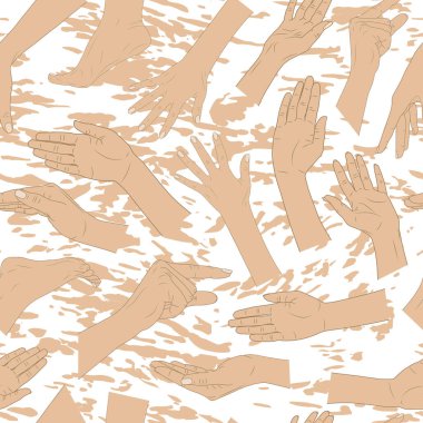 İnsan vücudunun, kollarının ve bacaklarının orijinal deseni. Stok vektör illüstrasyonu eps10.