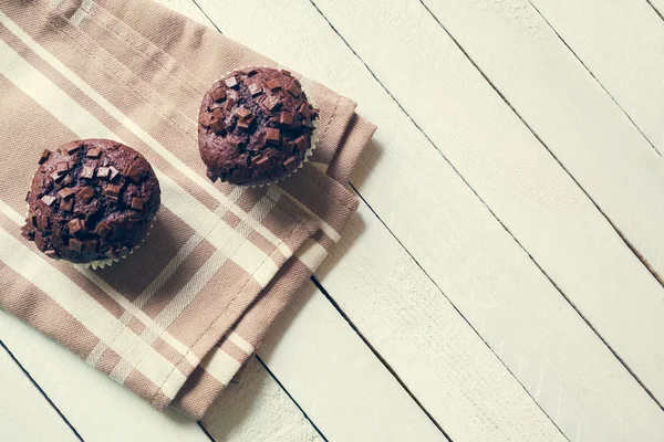 Deliciosas magdalenas de chocolate — Foto de Stock