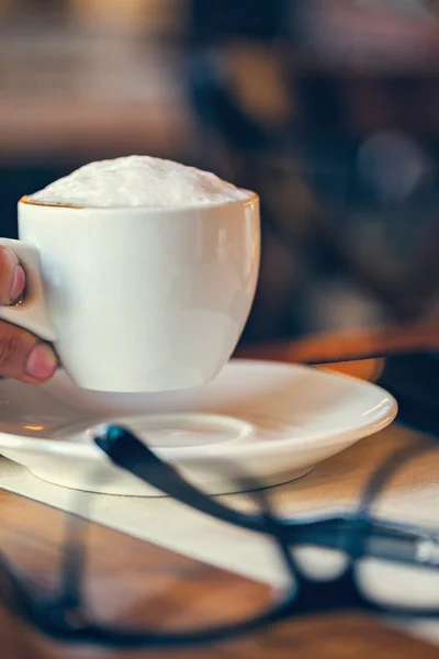 Kaffe tid i Cafe — Stockfoto