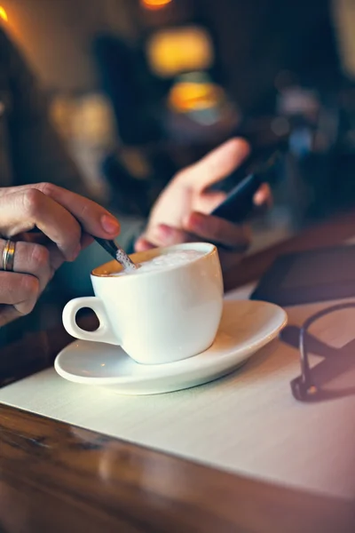 カフェでコーヒー タイム — ストック写真